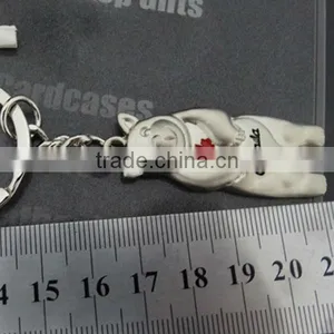 Cute Teddy Bear Metal Keychain With Maple Leaf Logo Laser Canada thumbnail-1