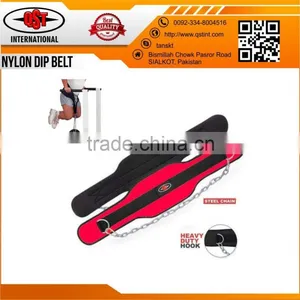 Mens Gym Weight Lifting Belt Waist Back Support Strap Power Dip Training Fitness thumbnail-1
