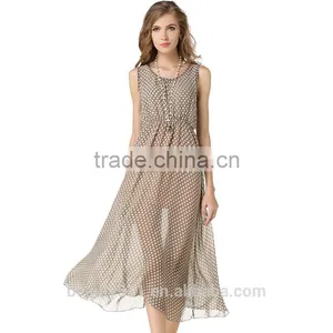 Hot Sleeveless O-Neck Xxl Size Women Summer Dress Casual Sexy Long Party Dresses For Fat Girls SD60 thumbnail-1