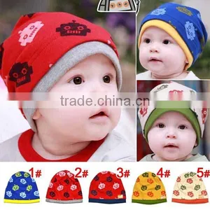 Autumn & Winter New Design Pure Cotton Robot Kids Skull Cap Baby Hat thumbnail-1