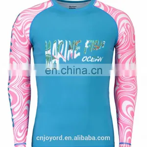 Custom Design uv Protection Kids Women Black Rashguard Sublimated Lycra Surf Bjj Mma Rashguard thumbnail-3