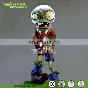 Fiberglass Game Figure Statue Zombie for Shopping Mall Ornament and Entertainment thumbnail-1