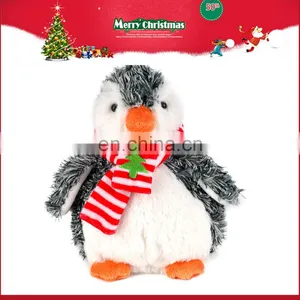 2016 Christmas Promotional 20cm Custom Soft Toy Plush Penguin Toy With Hat and Scarf thumbnail-2