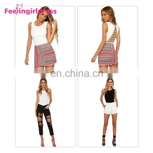 Latest Design White Back Lace Up Sexy Women Design Your Own One Piece Bodysuit thumbnail-1