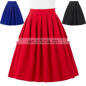 Belle Poque Red Vintage Skirts Pinup 50S 60S Skirts Summer BP000154-2 thumbnail-4