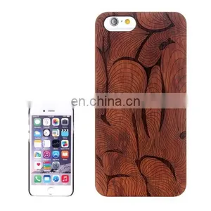 Abstract Carved Pattern & Rosewood Patch Protective Case for IPhone 6 Plus thumbnail-1