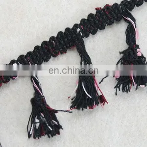 Top Fashion Multico Design Pompom Fringe Tassel Trim for Winter Season Garments thumbnail-3