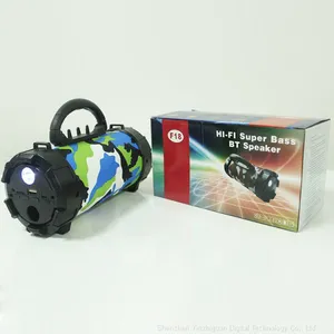 New Portable Round Speaker Amplifier Wireless Bluetooth Bazooka Speaker Earphone Karaoke Player thumbnail-3