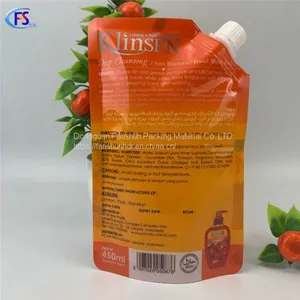 450ml London, Paris, Frankfurt Deep Cleaning Hand Sanitizer Packaging Suction Nozzle Self Stand Bag thumbnail-2