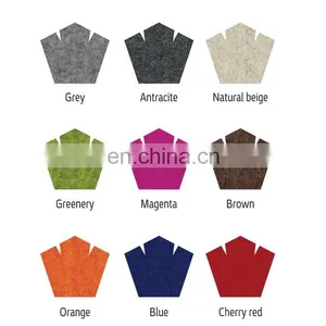 Hexagon Modern Geometric Tiles Stylish Modern Office Murals Felt Office Wall Decoration thumbnail-5