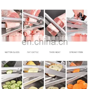 Stainless Steel Multifunction Manual Frozen Mutton Beef Meat Slicer / Manual Meat Slicer / Butcher Meat Cutting Machine thumbnail-7