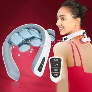 Intelligent Voice Call 3D Neck Massager Remote 2 Level Infrared Heating Pain Neck Care Massager thumbnail-2