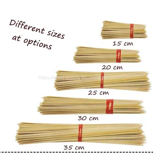 Bamboo Skewers 30CM Length 2.5MM Dia Natural Wood Sticks For Hot Dog Kebab Sausage thumbnail-1