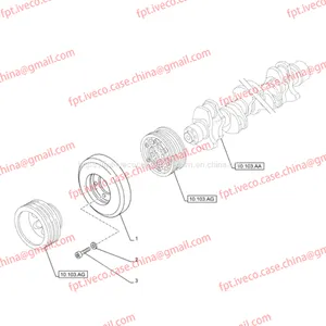FPT IVECO CASE Cursor9 F2CFE614A*B041/F2CGE614F*V004 5802431166 Cpankshaft Dampep504216224/5801459512/ 5801459120 thumbnail-1