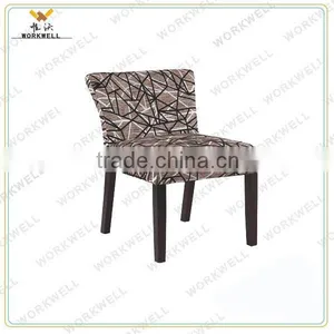 WorkWell High Quality Low Back Fabric Dining Chair With Rubber Wood Legs Kw-D4184 thumbnail-1