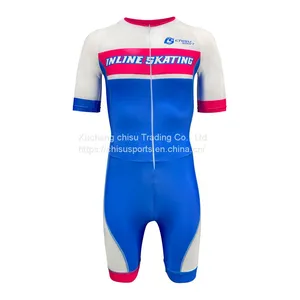 Hotsale Custom Design Sublimation Printed Speed Skating Clothing,custom Speed Skating Swinsuits for Short Women Suit Teamwear Custom Skating Suits, Skin Speed Skate Wear thumbnail-3