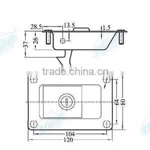03098 Handle Latch,trailer Door Handware Paddle Lock,Toolbox Lock thumbnail-2