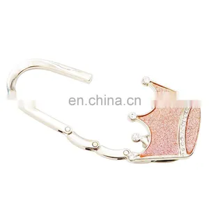 Crown Shape Portable Metal Foldable Bag Purse Hook Handbag Hanger Holder Shell Bag Folding Table Hook thumbnail-4
