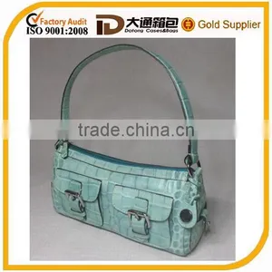 Smooth Leather Pocket Fancy Handbag thumbnail-1