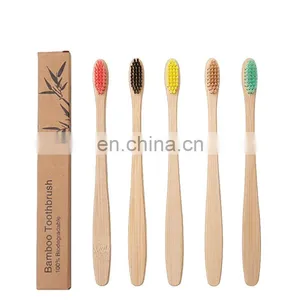 100% Natural Bamboo Toothbrush, Biodegradable and Reusable Bamboo Toothbrush thumbnail-5