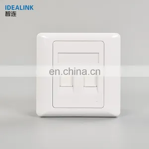 86 Type Standard RJ45 Face Plate White Network Keystone With Face Plate thumbnail-4