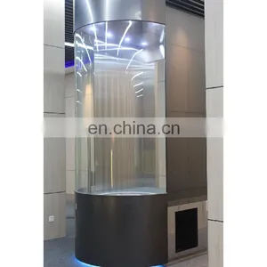 Elevator Safety Lift Panoramic Glass Large Capacity Titanium Stainless Steel Passenger Elevator Best Choice Residential Home thumbnail-4