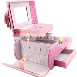 Luxury Pink Jewelry Box With Drawers/key Lock,luxury Jewelry Gift Boxes,multi-drawer Jewelry Box thumbnail-4