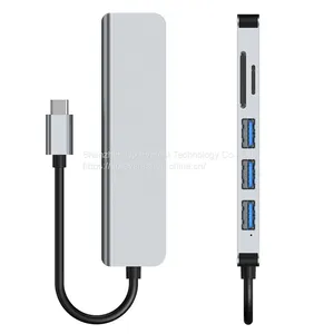Aluminum 6 In 1 USB Hub HDMI*1+USB3 .0*1+USB 2.0*2+micro SD*1+SD*1 thumbnail-4