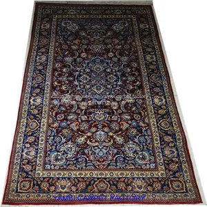 3x5ft Red Color Handmade Silk Persian Carpet Hanging Tapestry thumbnail-2