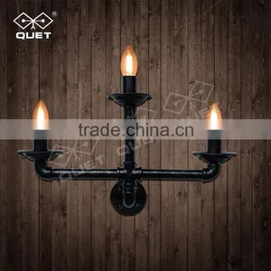 Antique Style Bar Decorative Water Pipe Wall Lamp With Edison Light Bulb thumbnail-1
