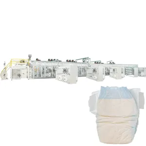 Full Servo Two-piece Pull up Baby Diaper Production Line Baby Diaper Machine Baby Diaper Making Machine thumbnail-3