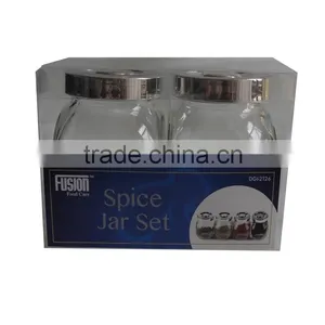 2016 Hot Sale Custom Morden Kitchenware Food Grade Glass Spice Jar Set thumbnail-1