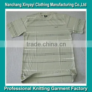 Chea Price Print Stripes T-shirt for Men Summer Wear/round Neck Short Sleeve Cool Summer Wear thumbnail-1