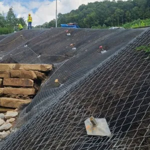 China Woven High Tensile Steel Wire Mesh 95% Zn/5% AI Coating Bending Corrosion Protection Debris Flow Barrier Slope thumbnail-5