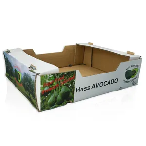 Corrugated Fruit Box for Avocado Printed Cardboard Packaging for Fresh Produce thumbnail-1