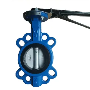 ANSI/DIN PN16 150LB Cast Steel Ductile Iron Soft Seal EPDM/PTFE Seat Manual D71X Lug Wafer Butterfly Valve thumbnail-6