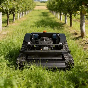 Vigorun VTLM600 RC Tracked Mowing Robot 600mm Working Width Gasoline Engine for Orchard Weed Control thumbnail-1