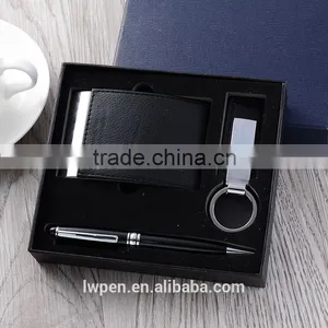 Wholesale Business Card Holder and Pen Keychain Gift Set thumbnail-3