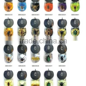 Resin Clear Black Real Red Rose Embedded Decorative Wired Computer Mouse thumbnail-4