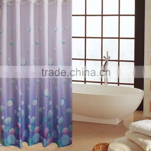 Colorful Bubbles Printed Polyester Mildew Resistant Shower Curtain, New Design thumbnail-3