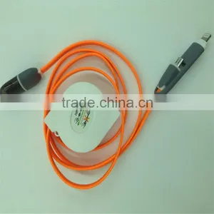 2016 New Hot Sale Cheap Flexible Wholesale Usb Cable Retracble Noodles 2 in 1 Charger Usb Cable thumbnail-3