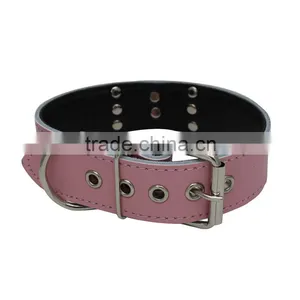 Wholesale Skulls Decorate Real Cowhide Pet Collars Rivet Dog Collar thumbnail-5