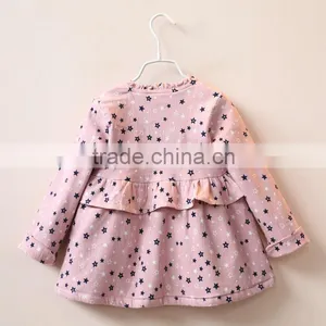Girls Full Print Stars Kids Coats Children's Coat Spring Autumn Baby Coat Girls New Fashion Child Outwear thumbnail-4