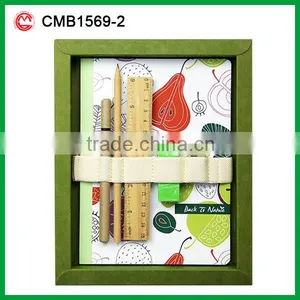 New Eco A5 Elastic Band Notebook Set With Stationery thumbnail-1