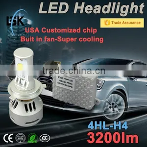 Hot Sals !!! High Quality Auto h4 Led Headlight Kit 38w per Bulb High Low Beam Factory Direct thumbnail-1