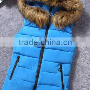 With Hood Down Jacket Fur Vest Women Wholesale thumbnail-1