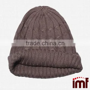 Custom Knitted Toque Cashmere Slough Beanie Hats thumbnail-1