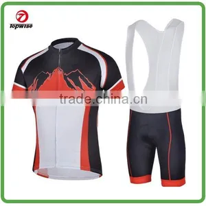 Custome High Quality Sports Style Short Sleeve Cycling Jersey and Bib Shorts thumbnail-1