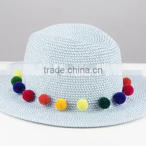 Pompom Fashion Summer Paper Straw Hat China Manufacturer Quality Choice Most Popular thumbnail-1
