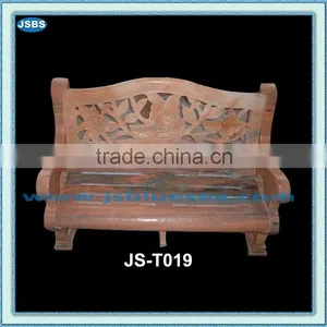 Decorative Carved Outdoor Marble Bench thumbnail-1